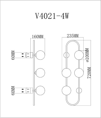Бра Moderli V4021-4W