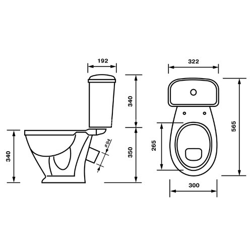 Унитаз-компакт Детский Стандарт 32,2х56,5х69 с сиденьем, белый (47901110022)