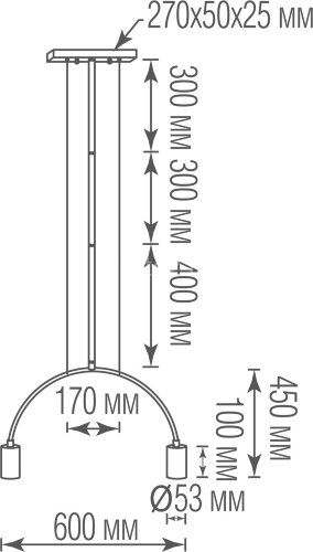 Подвесной светильник Donolux S111018/2Brass