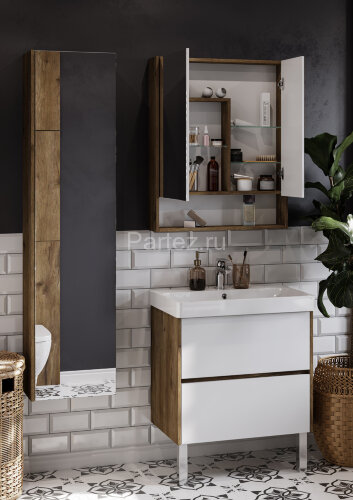 Зеркало-шкаф AQUATON Сканди 70 дуб рустикальный (1A252202SDZ90)