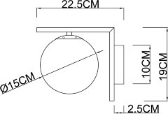 Бра Arte Lamp A1924AP-1BK