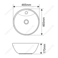 Накладная раковина melana mln-7010
