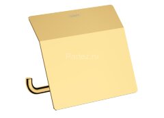 Держатель туалетной бумаги с крышкой Hansgrohe AddStoris полированное золото (41753990)