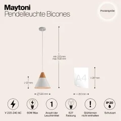 Подвесной светильник Maytoni P359-PL-01-W