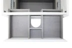 Комплект тумба Azario Velluto 70 700х450х660 подвесная, с раковиной Slim 70, белый матовый (CS000886