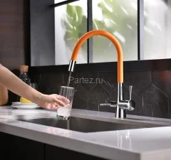 Смеситель Lemark Comfort LM3075C-Orange для кухни  с подключением к фильтру с питьевой водой