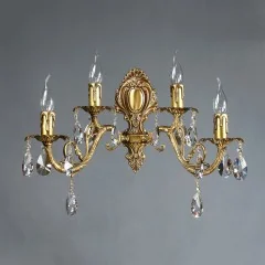 Бра Ambiente 8888/2+2 AB Leaf crystal