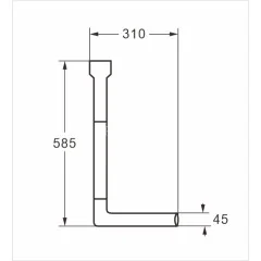 Бачок пластиковый AZARIO 375x115x390 с соединительной трубой, белый (AZ-214)