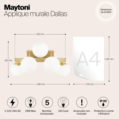 Бра Maytoni MOD547WL-05BS