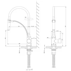 Смеситель Lemark Soul LM6007BL для кухни