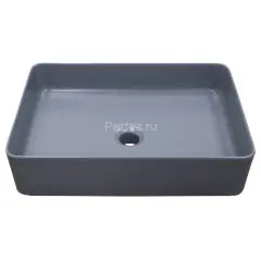 Раковина-чаша Creo Ceramique 500х350х120 накладная, прямоугольная, керамика, серый матовый (PU3500SG