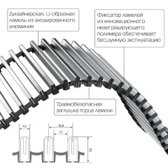 Конвектор внутрипольный Royal Thermo ATRIUM-90/400/1800-DG-U-DB