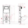 Сет AZARIO NEW Инсталляция 3/6л + подвесной унитаз Azario Mona 530x360x365 с быстросъемным сиденьем 