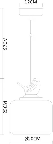 Подвесной светильник Arte Lamp A8029SP-1WH