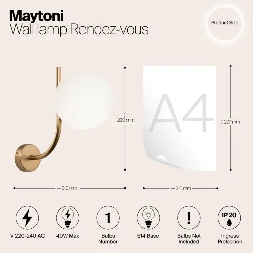 Бра Maytoni MOD109WL-01BS