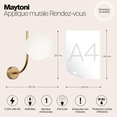 Бра Maytoni MOD109WL-01BS