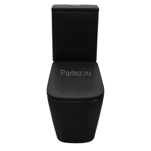 Унитаз-компакт Azario Black King 370х640х810 безободковый, с быстросъемным сиденьем микролифт, черны