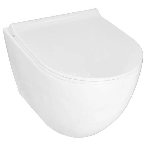 Унитаз подвесной Azario Geno 490х360х360 безободковый, с ультратонким сиденьем микроклифт (AZ2196D)