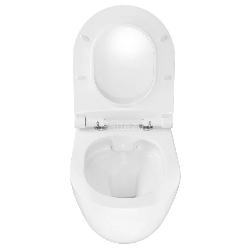 Унитаз подвесной Azario Geno 490х360х360 безободковый, с ультратонким сиденьем микроклифт (AZ2196D)