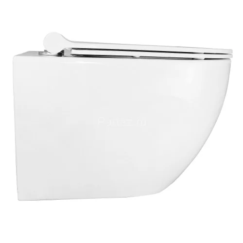 Унитаз подвесной Azario Geno 490х360х360 безободковый, с ультратонким сиденьем микроклифт (AZ2196D)