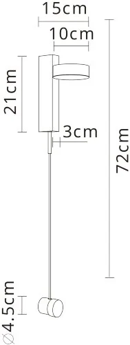 Настенный светильник Arte Lamp A2142AP-10BK