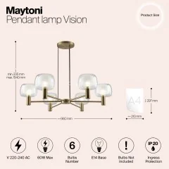 Подвесной светильник Maytoni MOD411PL-06G