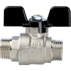 Кран шаровой полнопроходной НР/НР бабочка 1/2&quot; Stout