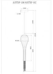 Подвесной светильник Arte Lamp A1577SP-1GO