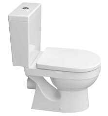 Унитаз-компакт КЕРАМИН Бергамо Нова Дуал с сиденьем Slim микролифт, белый