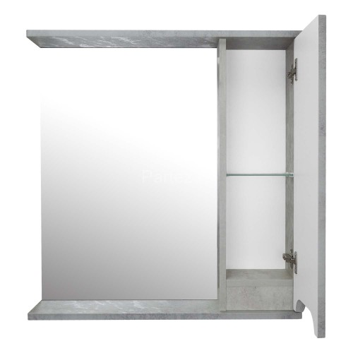 Зеркало-шкаф Loranto Florena 70 700х135х600 правый, светлый бетон (CS00086985)