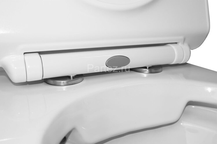 Унитаз-компакт Azario FRETTA ROUND 650х340х770 напольный, безободковый, со смывным механизмом Geberi