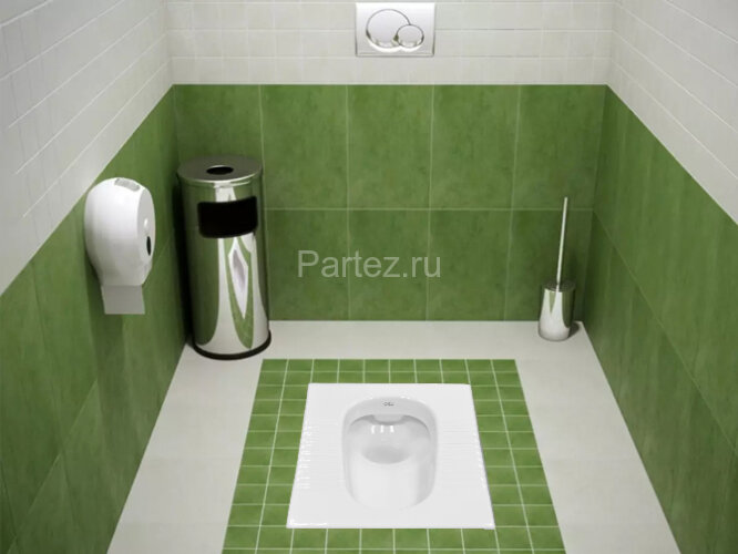 Унитаз напольный "Чаша Генуя" Creo Ceramique 525х405х220 мм, с гидрозатвором (SQ9100)