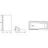 Шторка для ванны распашная Jacob Delafon Struktura 80х140 цвет профиля черный (E6D042-BL)