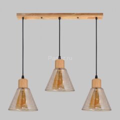Подвесной светильник Imex MD.5870-3-P-WOOD+BK