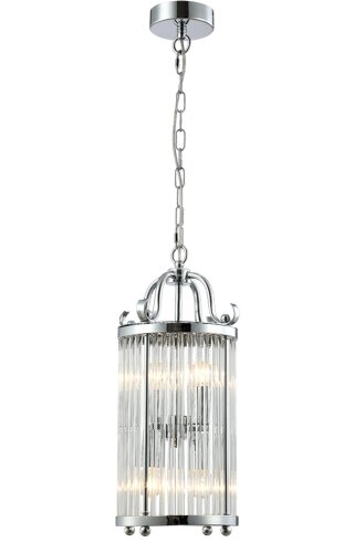 Подвесная люстра Crystal Lux TADEO SP4 D200 CHROME/TRANSPARENTE