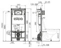 Инсталляция Alcadrain AM101 для унитаза с черной клавишей смыва