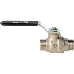 Кран шаровой полнопроходной НР/НР рычаг 1/2&quot; Stout