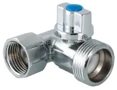 Кран шаровой для стиральной машины трехходовой 1/2&quot;x3/4&quot;x1/2&quot; VALTEC