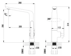 Смеситель Lemark Melange LM4905CW для кухни