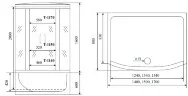 Timo Comfort T-8870 Clean Glass душевая кабина (170*88*220), шт