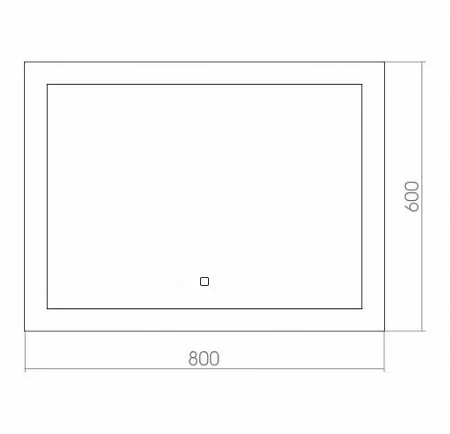 Зеркало AZARIO Норма 800х600, LED-подсветка с диммером, сенсорный выключатель (ФР-00000844)