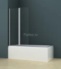 Шторка для ванны складная Azario Boston 80х140 цвет профиля хром (AZ-141 80 (41,5+38,5)*140)