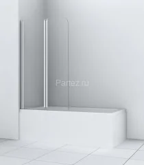 Шторка для ванны складная Azario Boston 80х140 цвет профиля хром (AZ-141 80 (41,5+38,5)*140)
