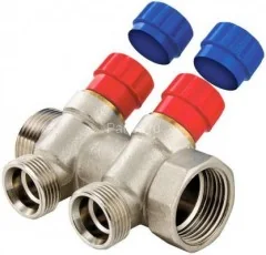Коллектор с регулирующими вентилями 1&quot;х2х3/4&quot;ЕК VALTEC