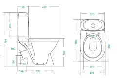 Унитаз-компакт Santek Римини напольный, белый (1.WH50.1.523)