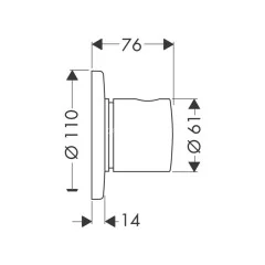 Hansgrohe 15932000 Запорный/переключающий вентиль Trio/Quattro S, СМ, 3/4