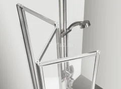 Шторка для ванны складная Azario PRESTON 80х150 цвет профиля хром (AZ-NFC6433 800)