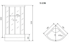 Timo Comfort T-8890 P Clean Glass душевая кабина (90*90*220), шт