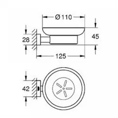 Мыльница Grohe Essentials Cube, Хром (40754001)