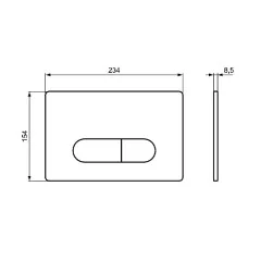 Кнопка смыва Ideal Standard OLEAS M1, хром (R0115AA)